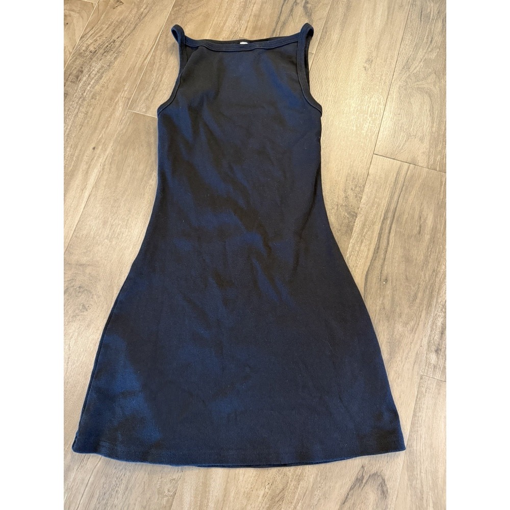 Made in USA Los Angeles Apparel Black Mini Dress Medium Small Bodycon